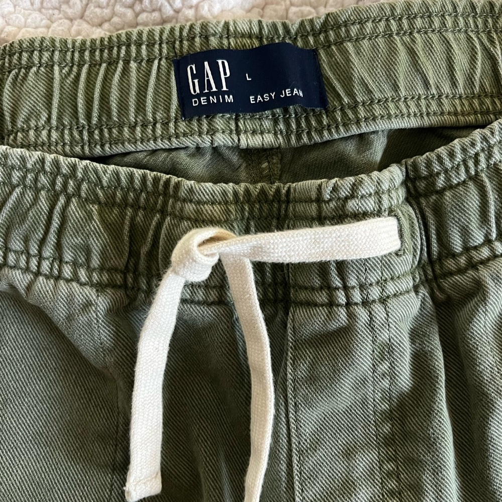 GAP Olive Easy Jeans with Drawstring - image 3